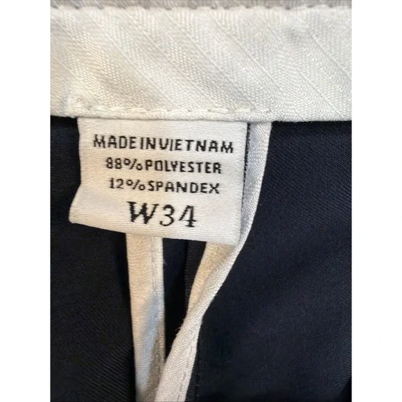 Foot Joy Navy Blue Flat Front Golf Casual Shorts Size W34 Classic Preppy - Picture 3 of 14